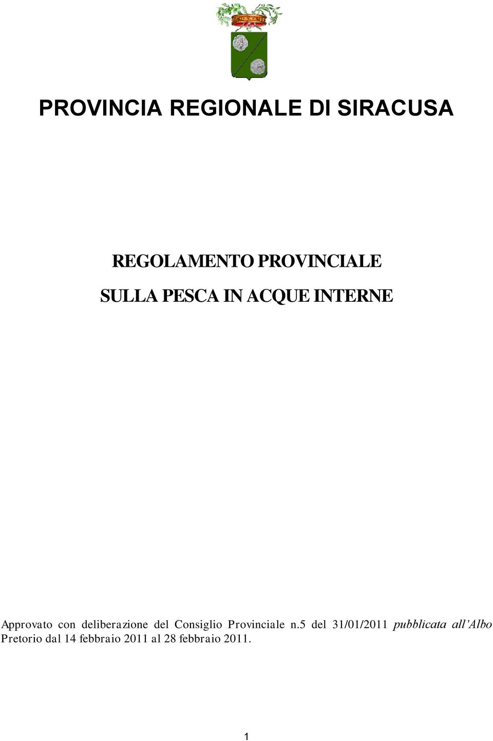 del Consiglio Provinciale n.