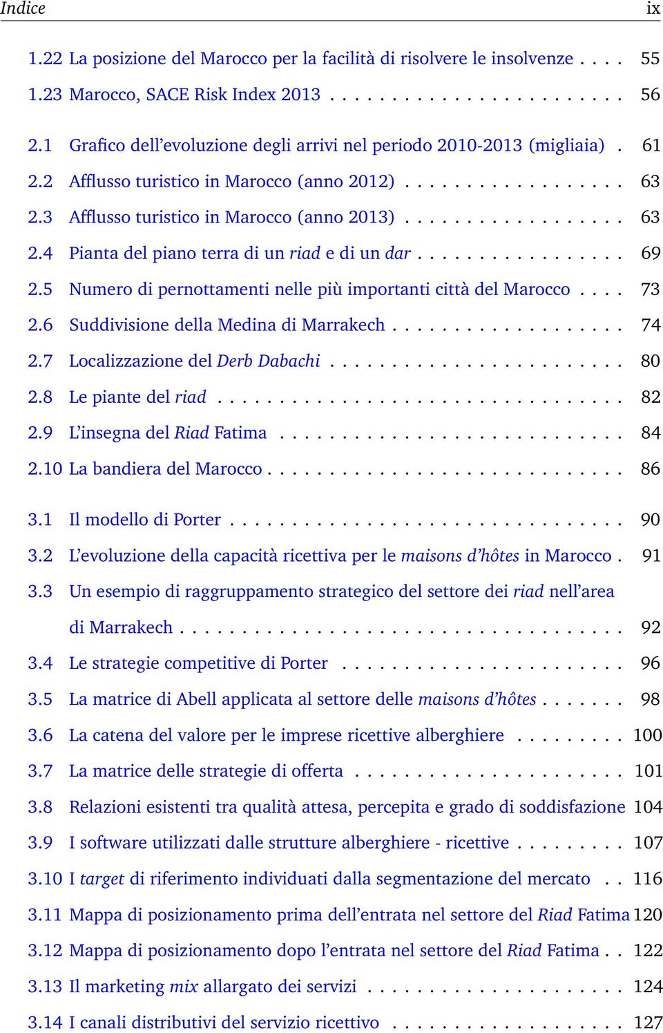 ................ 69 2.5 Numero di pernottamenti nelle più importanti città del Marocco.... 73 2.6 Suddivisione della Medina di Marrakech................... 74 2.7 Localizzazione del Derb Dabachi.