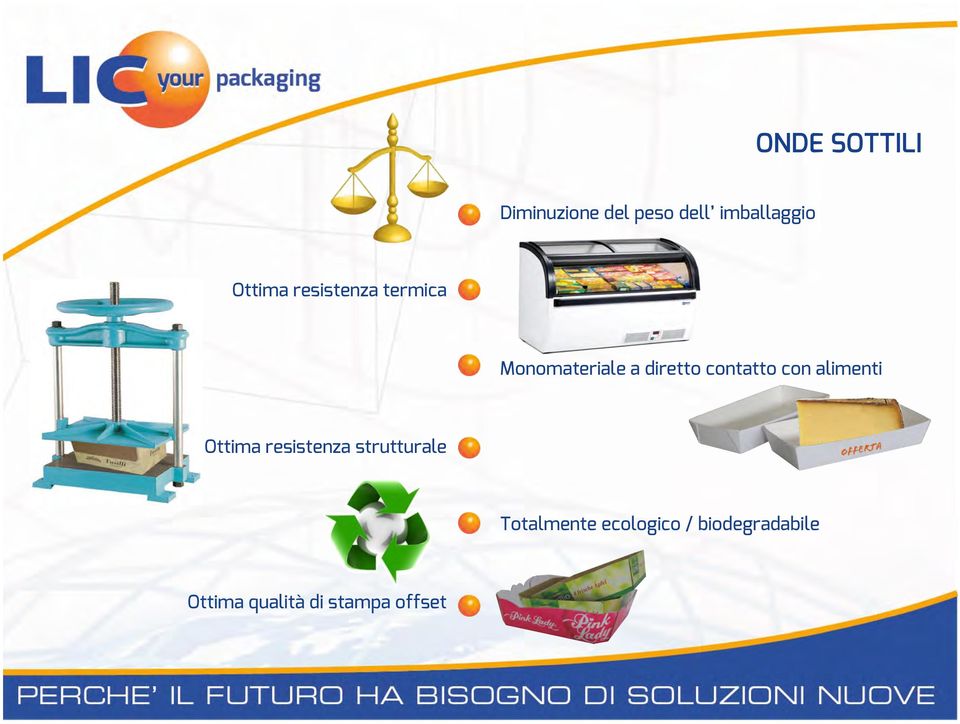 contatto con alimenti Ottima resistenza strutturale