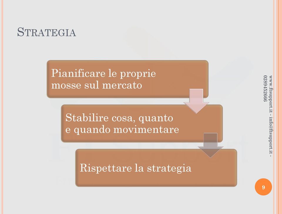 Stabilire cosa, quanto e