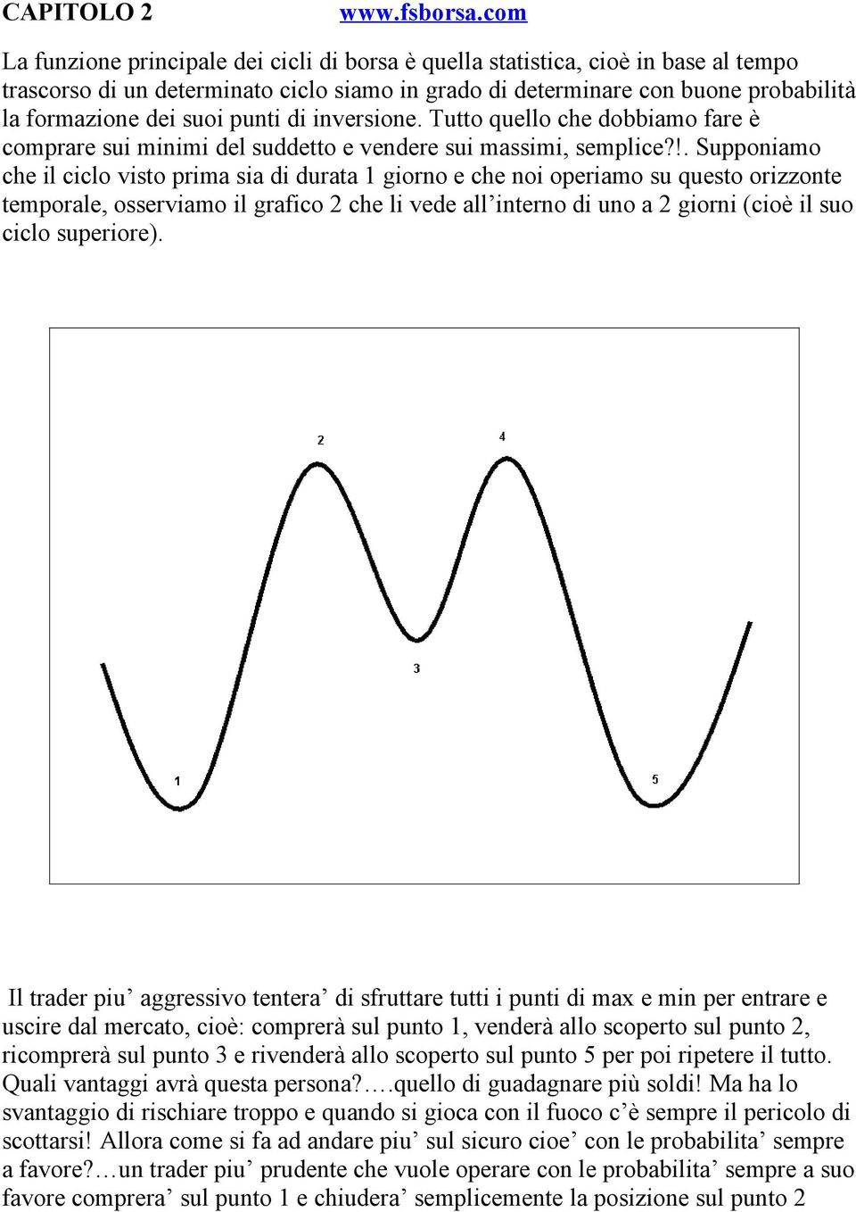 !. Supponiamo che il ciclo visto prima sia di durata 1 giorno e che noi operiamo su questo orizzonte temporale, osserviamo il grafico 2 che li vede all interno di uno a 2 giorni (cioè il suo ciclo