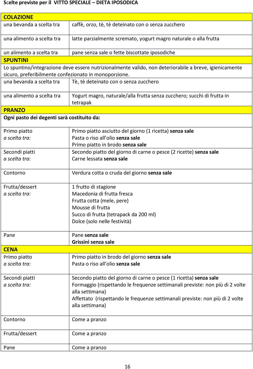 breve, igienicamente sicuro, preferibilmente confezionato in monoporzione.