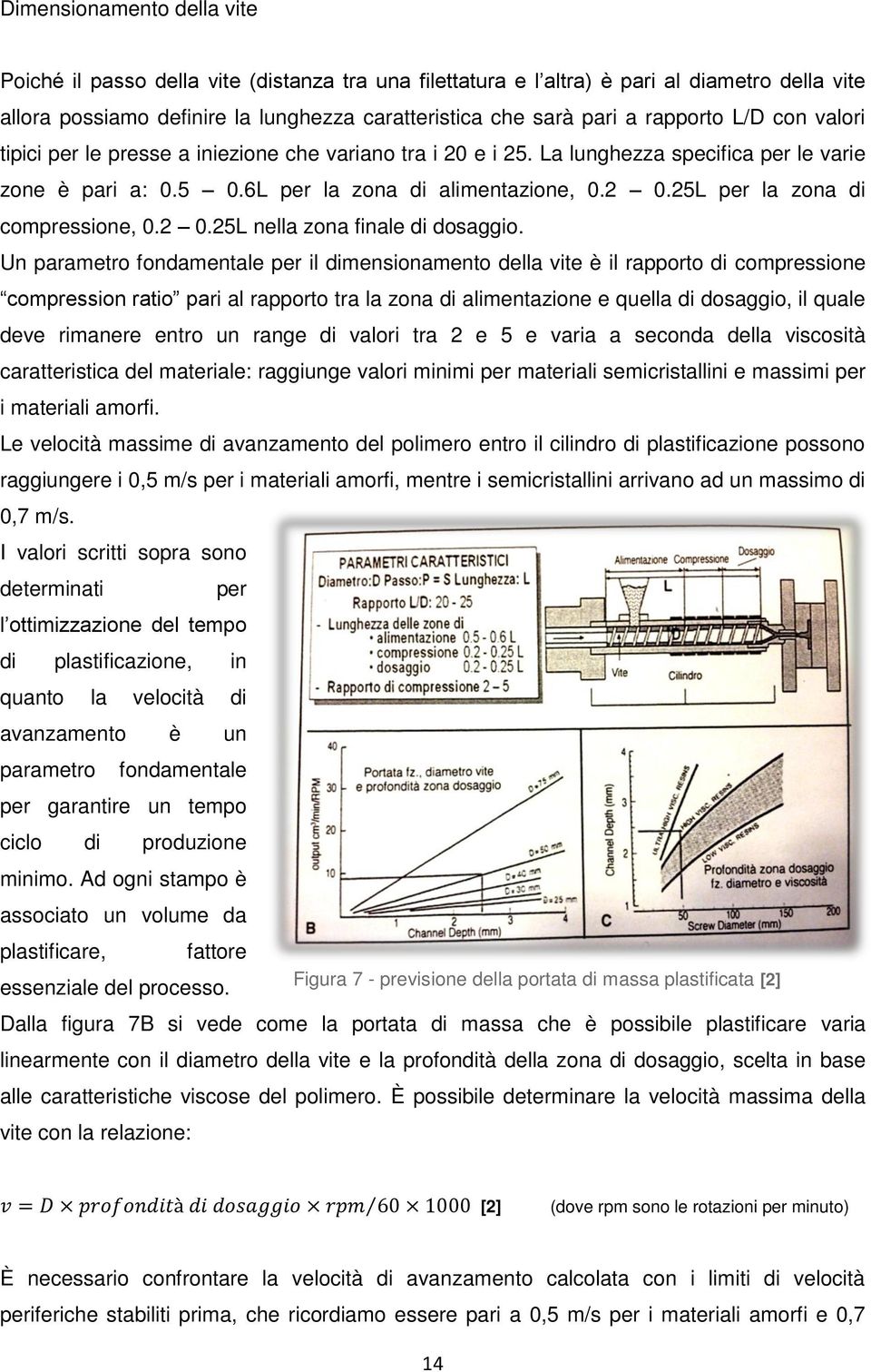 25L per la zona di compressione, 0.2 0.25L nella zona finale di dosaggio.