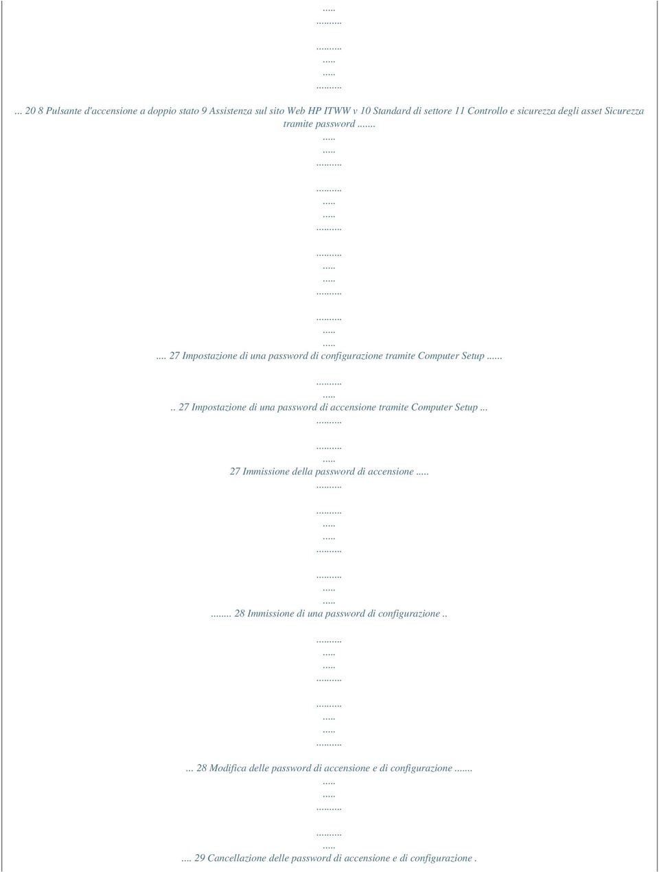 .. 27 Impostazione di una password di accensione tramite Computer Setup... 27 Immissione della password di accensione.