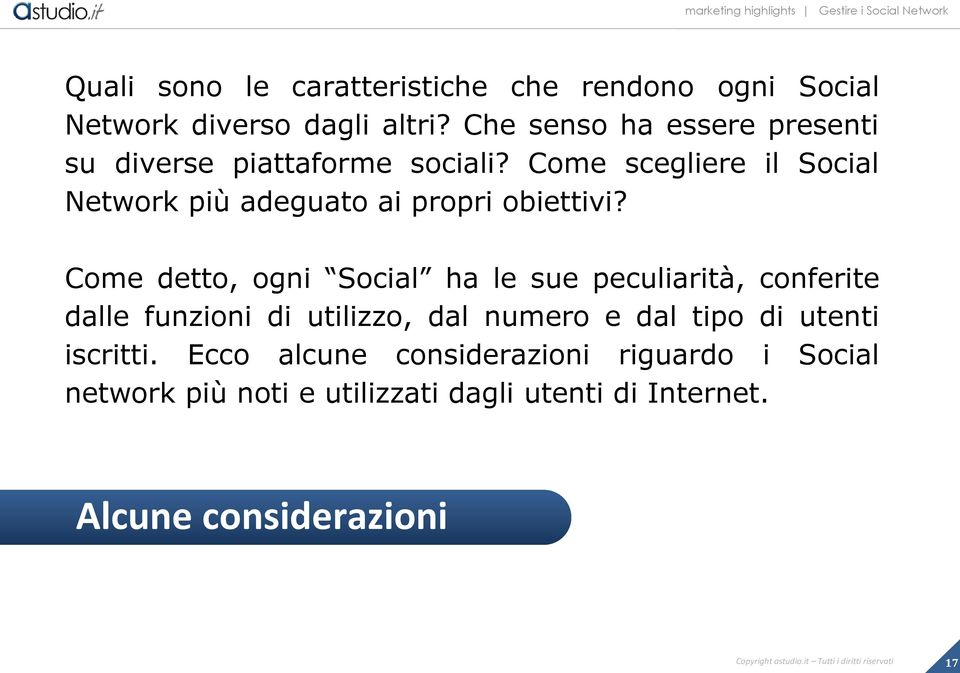 Come scegliere il Social Network più adeguato ai propri obiettivi?