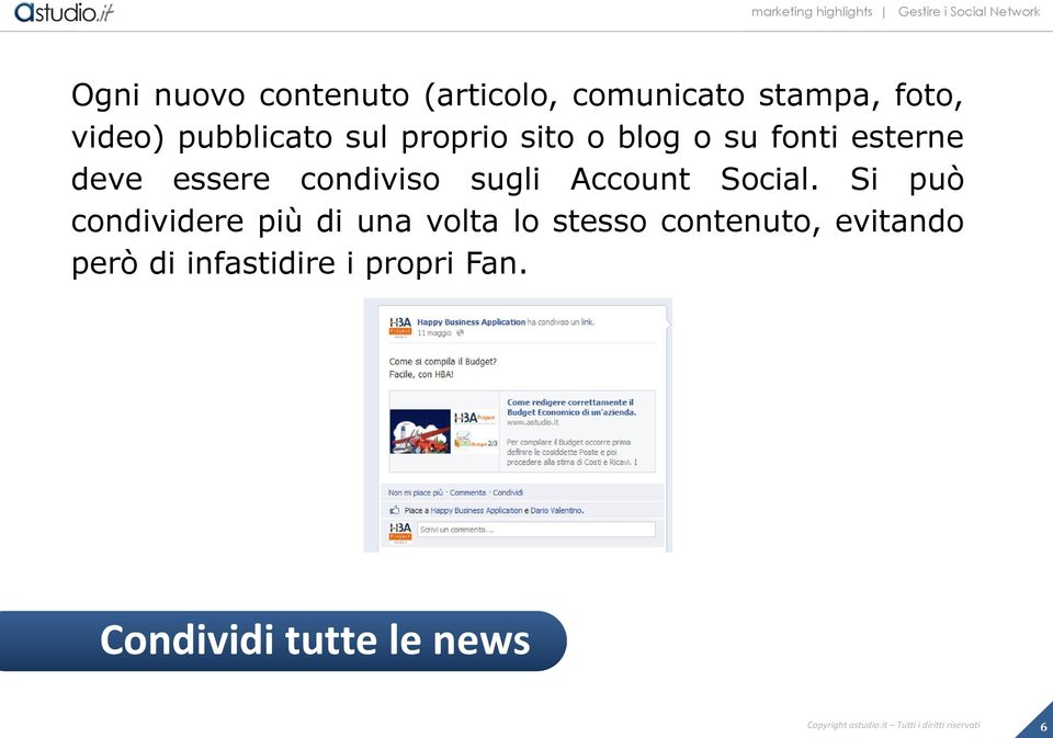 condiviso sugli Account Social.