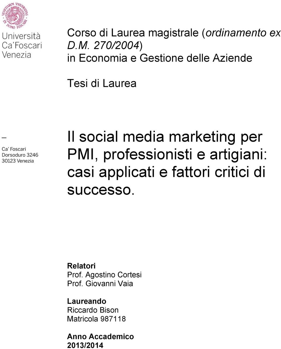 marketing per PMI, professionisti e artigiani: casi applicati e fattori critici di