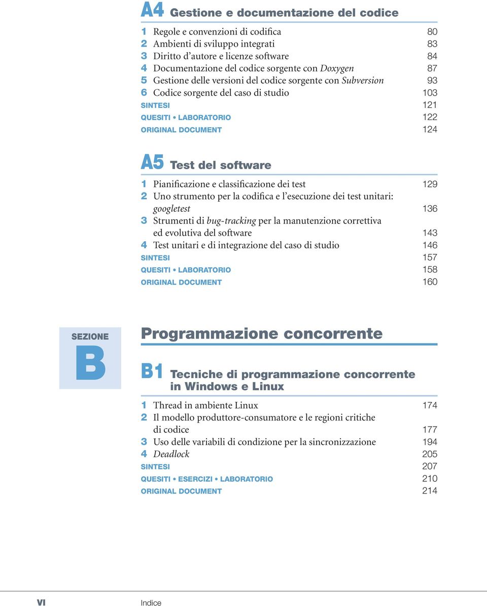 Pianificazione e classificazione dei test 129 2 Uno strumento per la codifica e l esecuzione dei test unitari: googletest 136 3 Strumenti di bug-tracking per la manutenzione correttiva ed evolutiva