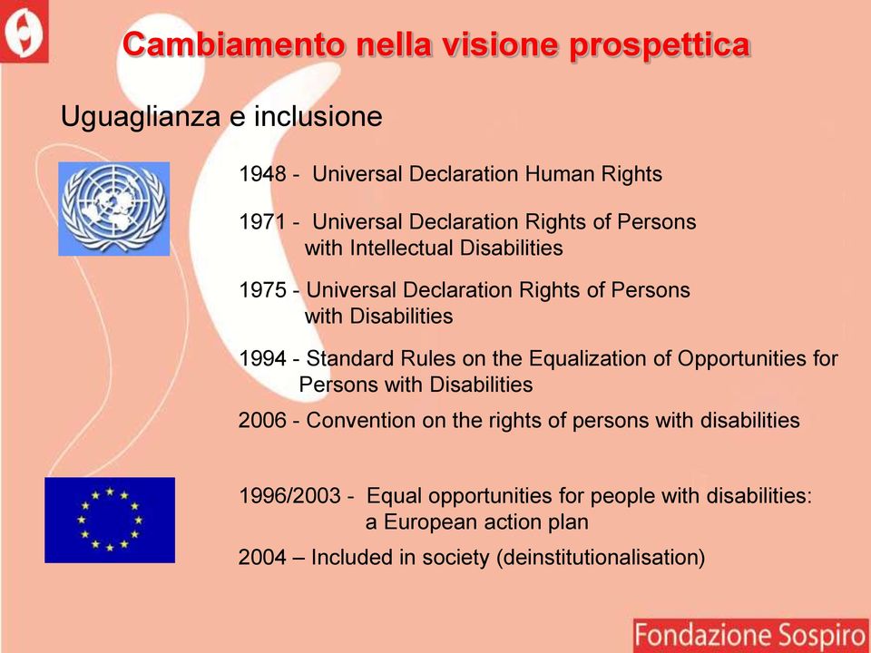 Standard Rules on the Equalization of Opportunities for Persons with Disabilities 2006 - Convention on the rights of persons with