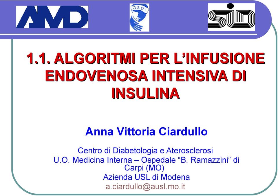 Aterosclerosi U.O. Medicina Interna Ospedale B.