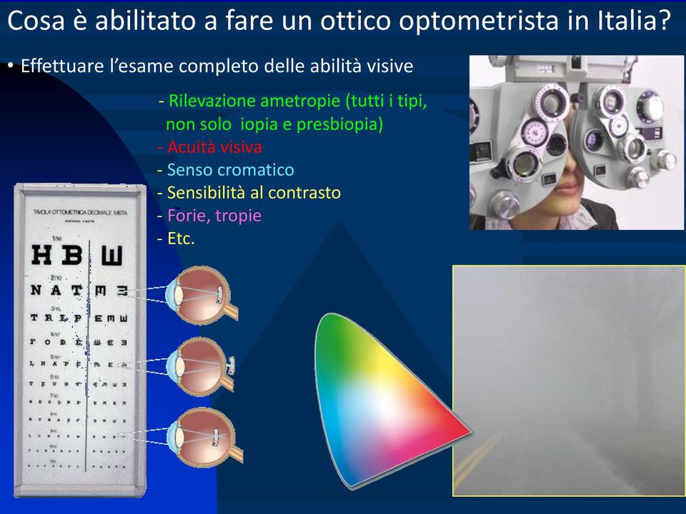 ametropie (tutti i tipi, non solo iopia e presbiopia) - Acuità