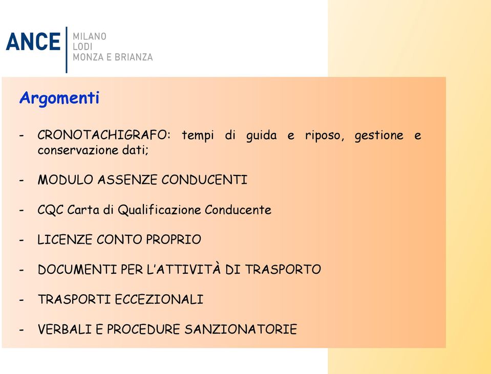 Qualificazione Conducente - LICENZE CONTO PROPRIO - DOCUMENTI PER L