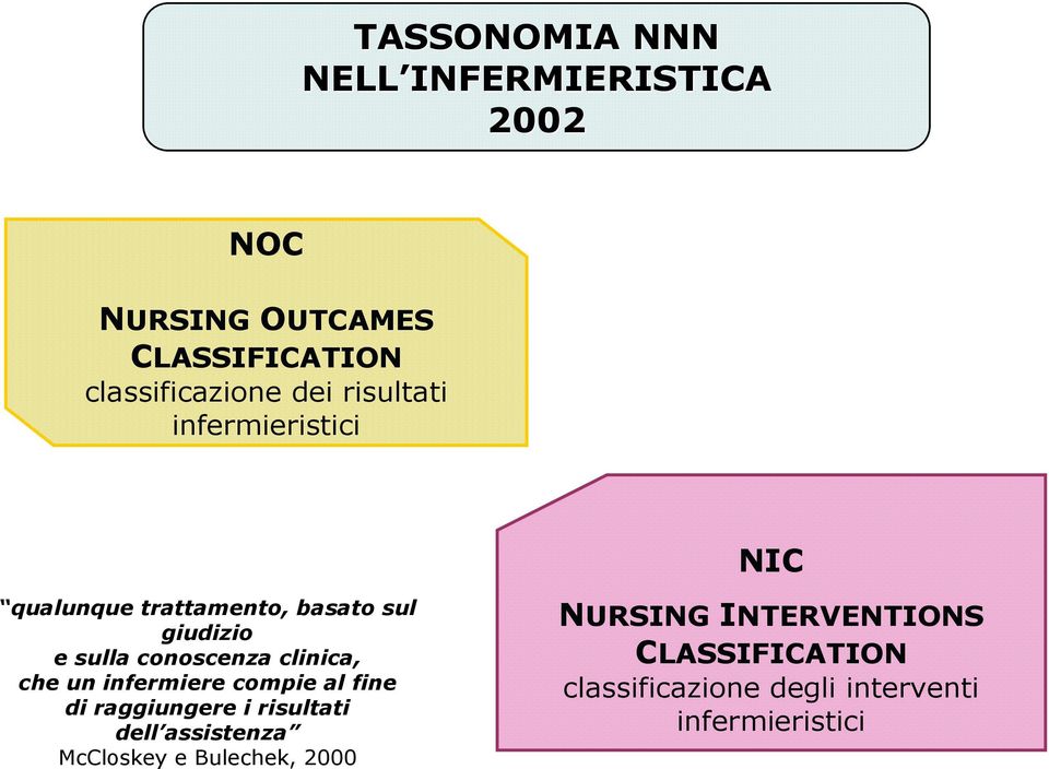 clinica, che un infermiere compie al fine di raggiungere i risultati dell assistenza McCloskey e