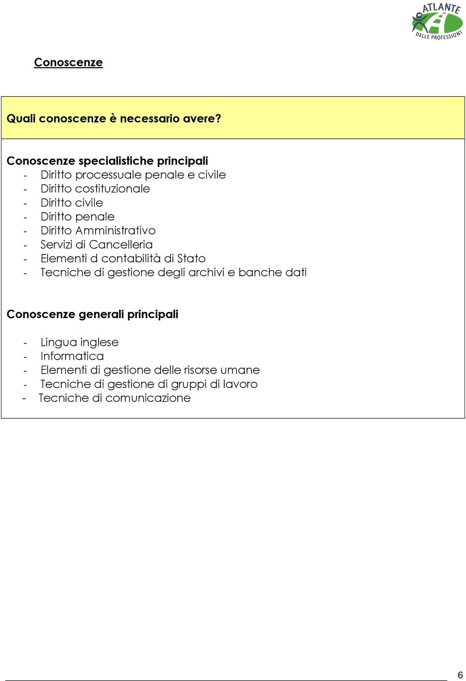 Diritto penale - Diritto Amministrativo - Servizi di Cancelleria - Elementi d contabilità di Stato - Tecniche di gestione