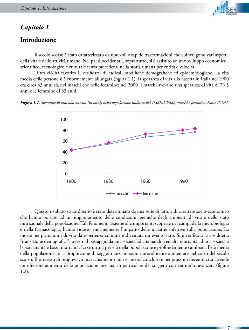 Tutto ciò ha favorito il verificarsi di radicali modifiche demografiche ed epidemiologiche. La vita media delle persone si è enormemente allungata (figura 1.