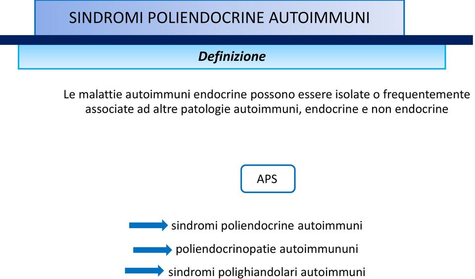 patologie autoimmuni, endocrine e non endocrine APS sindromi