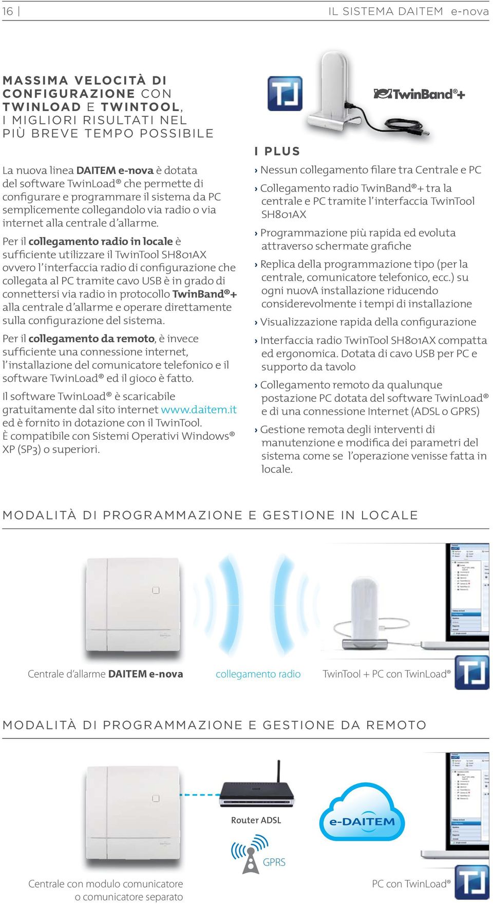 Per il collegamento radio in locale è sufficiente utilizzare il TwinTool SH801AX ovvero l interfaccia radio di configurazione che collegata al PC tramite cavo USB è in grado di connettersi via radio