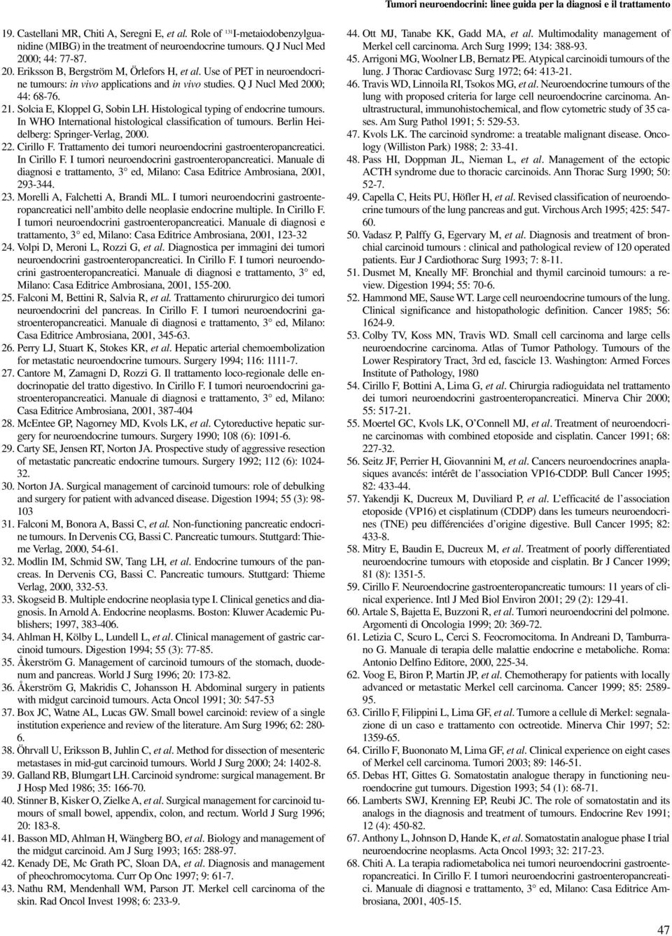 Use of PET in neuroendocrine tumours: in vivo applications and in vivo studies. Q J Nucl Med 2000; 44: 68-76. 21. Solcia E, Kloppel G, Sobin LH. Histological typing of endocrine tumours.