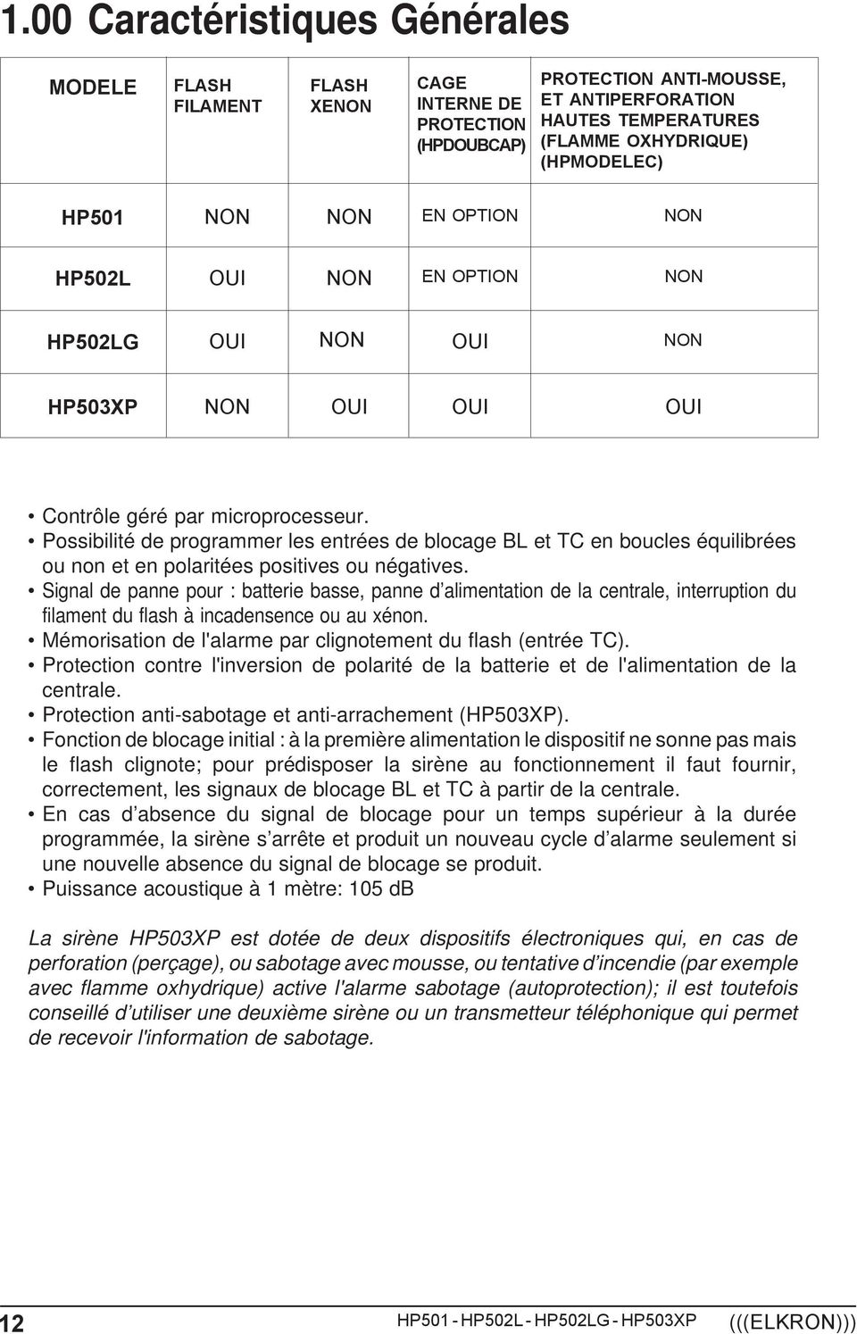 Possibilité de programmer les entrées de blocage BL et TC en boucles équilibrées ou non et en polaritées positives ou négatives.