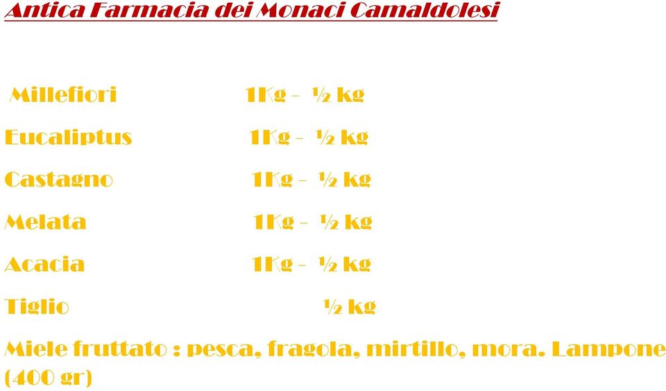 1Kg - ½ kg 1Kg - ½ kg 1Kg - ½ kg 1Kg - ½ kg ½ kg