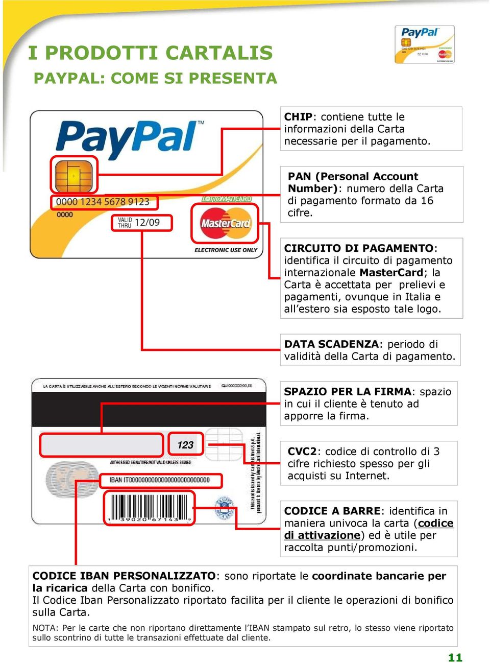 CIRCUITO DI PAGAMENTO: identifica il circuito di pagamento internazionale MasterCard; la Carta è accettata per prelievi e pagamenti, ovunque in Italia e all estero sia esposto tale logo.