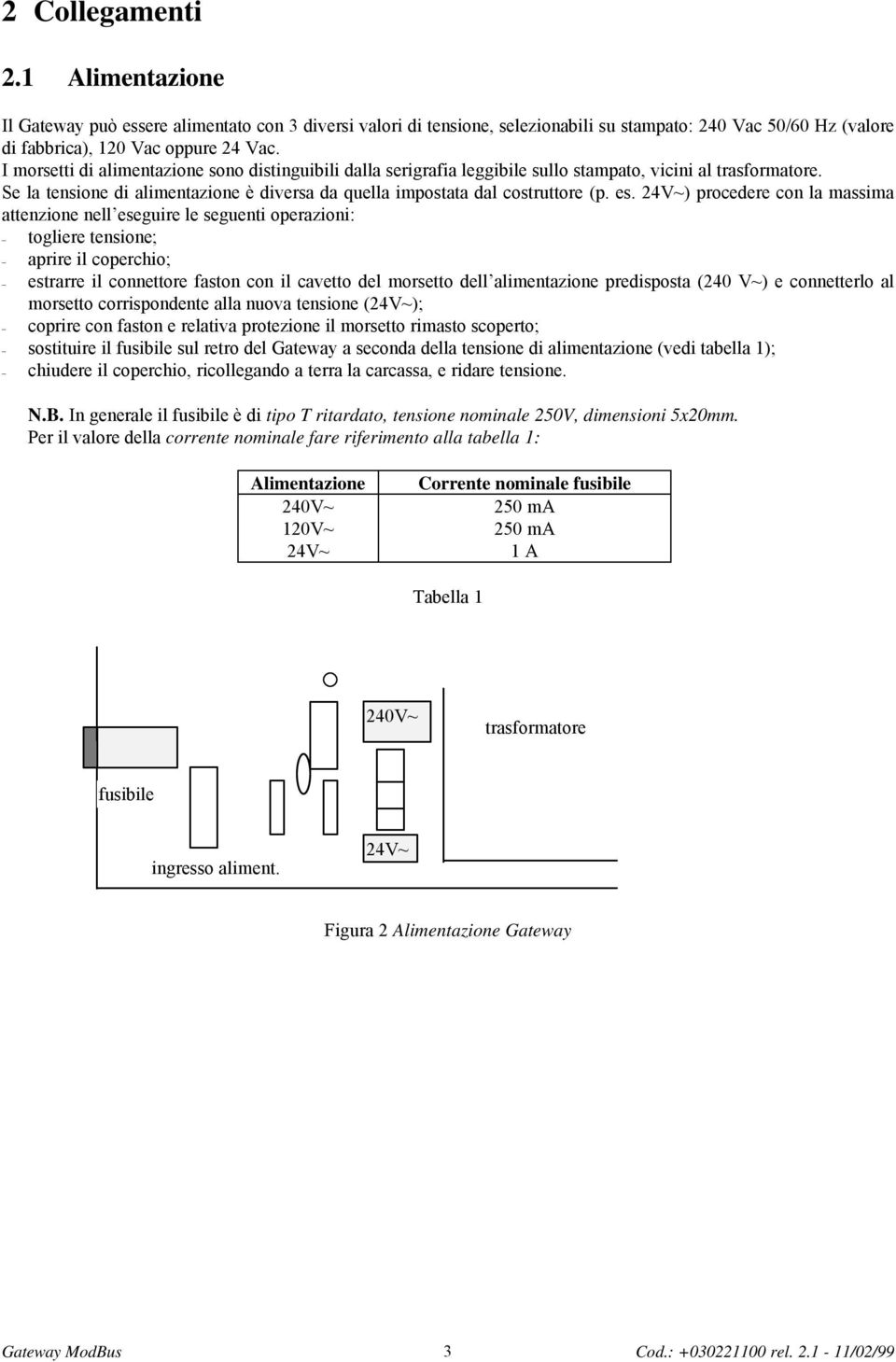 24V~) procedere con la massima attenzione nell eseguire le seguenti operazioni: togliere tensione; aprire il coperchio; estrarre il connettore faston con il cavetto del morsetto dell alimentazione