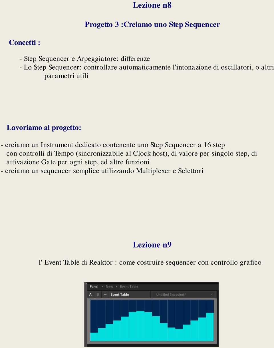 Sequencer a 16 step con controlli di Tempo (sincronizzabile al Clock host), di valore per singolo step, di attivazione Gate per ogni step, ed altre