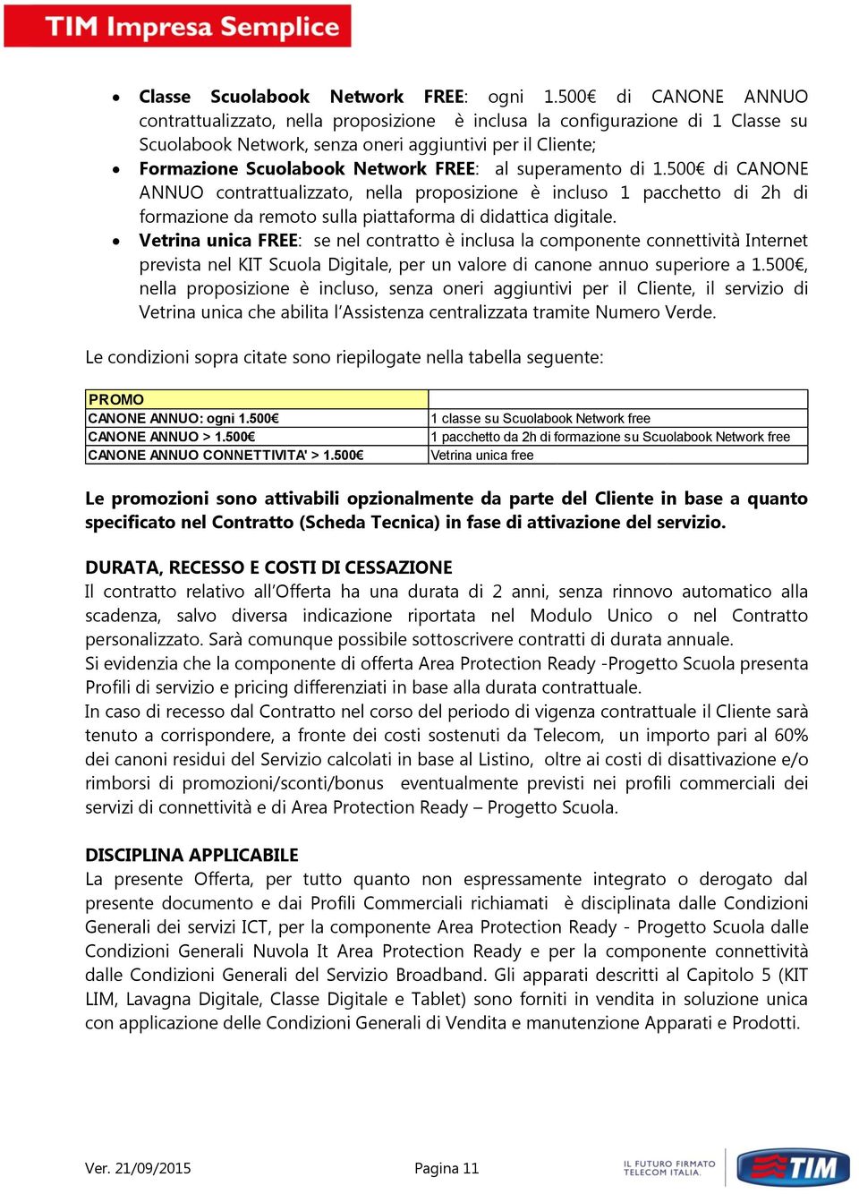 superamento di 1.500 di CANONE ANNUO contrattualizzato, nella proposizione è incluso 1 pacchetto di 2h di formazione da remoto sulla piattaforma di didattica digitale.