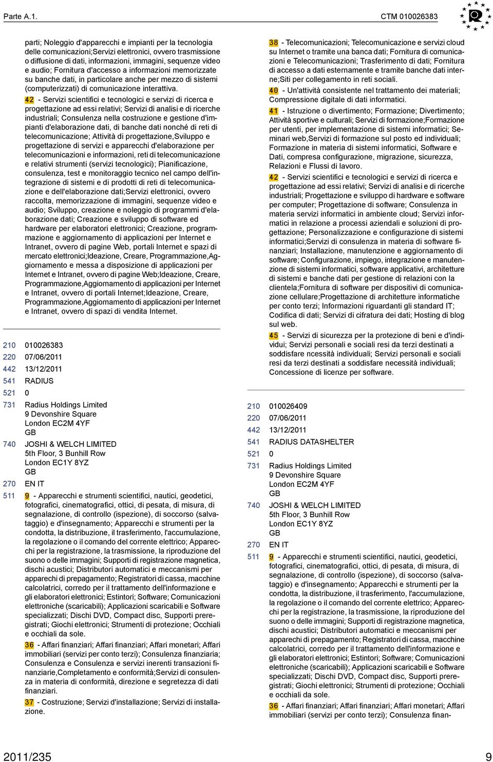 Fornitura d'accesso a informazioni memorizzate su banche dati, in particolare anche per mezzo di sistemi (computerizzati) di comunicazione interattiva.