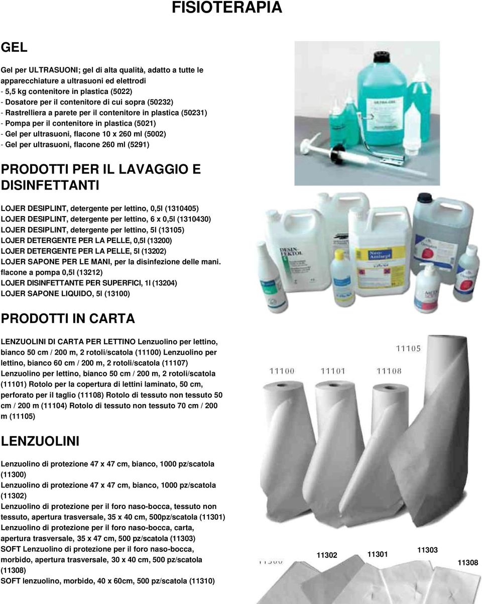 PRODO TTI PER IL LAVAGGIO E DISINFETTANTI LOJER DESIPLINT, detergente per lettino, 0,5l (1310405) LOJER DESIP LINT, detergente per lettino, 6 x 0,5l (1310430) LOJER DESIPLINT, detergente per lettino,