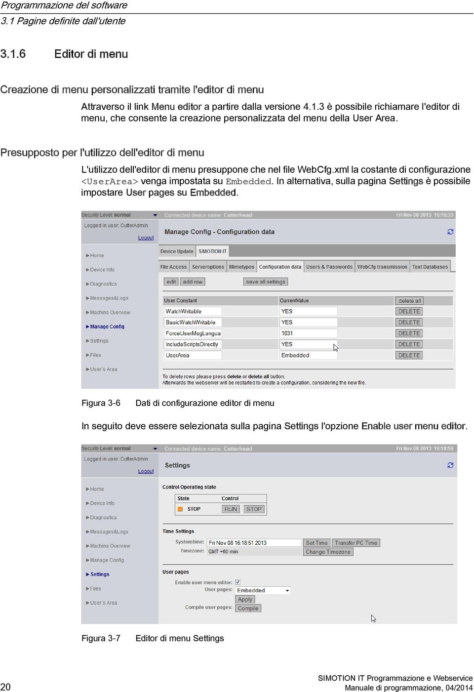 In alternativa, sulla pagina Settings è possibile impostare User pages su Embedded.