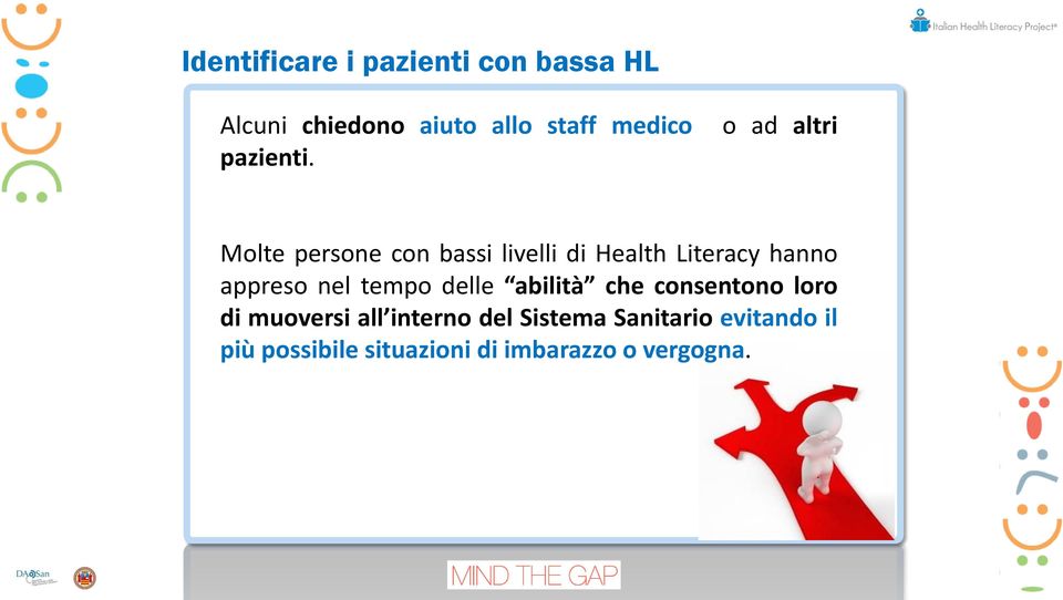 o ad altri Molte persone con bassi livelli di Health Literacy hanno appreso