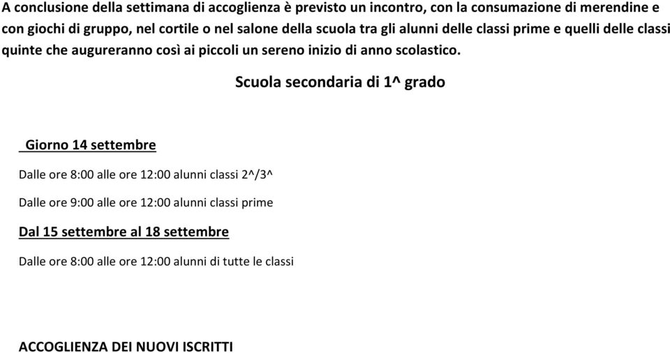 anno scolastico.