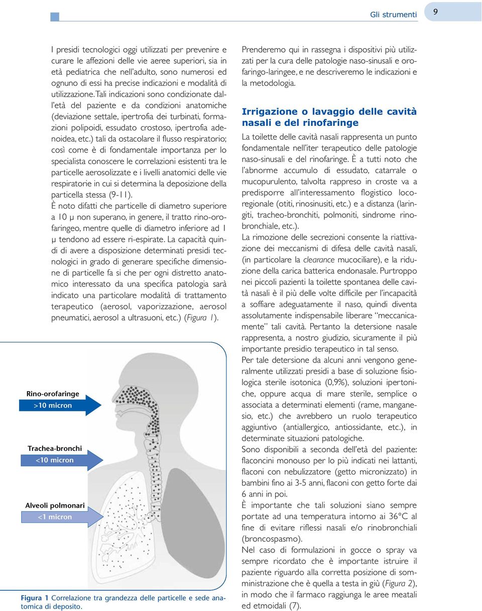 tali indicazioni sono condizionate dall età del paziente e da condizioni anatomiche (deviazione settale, ipertrofia dei turbinati, formazioni polipoidi, essudato crostoso, ipertrofia adenoidea, etc.