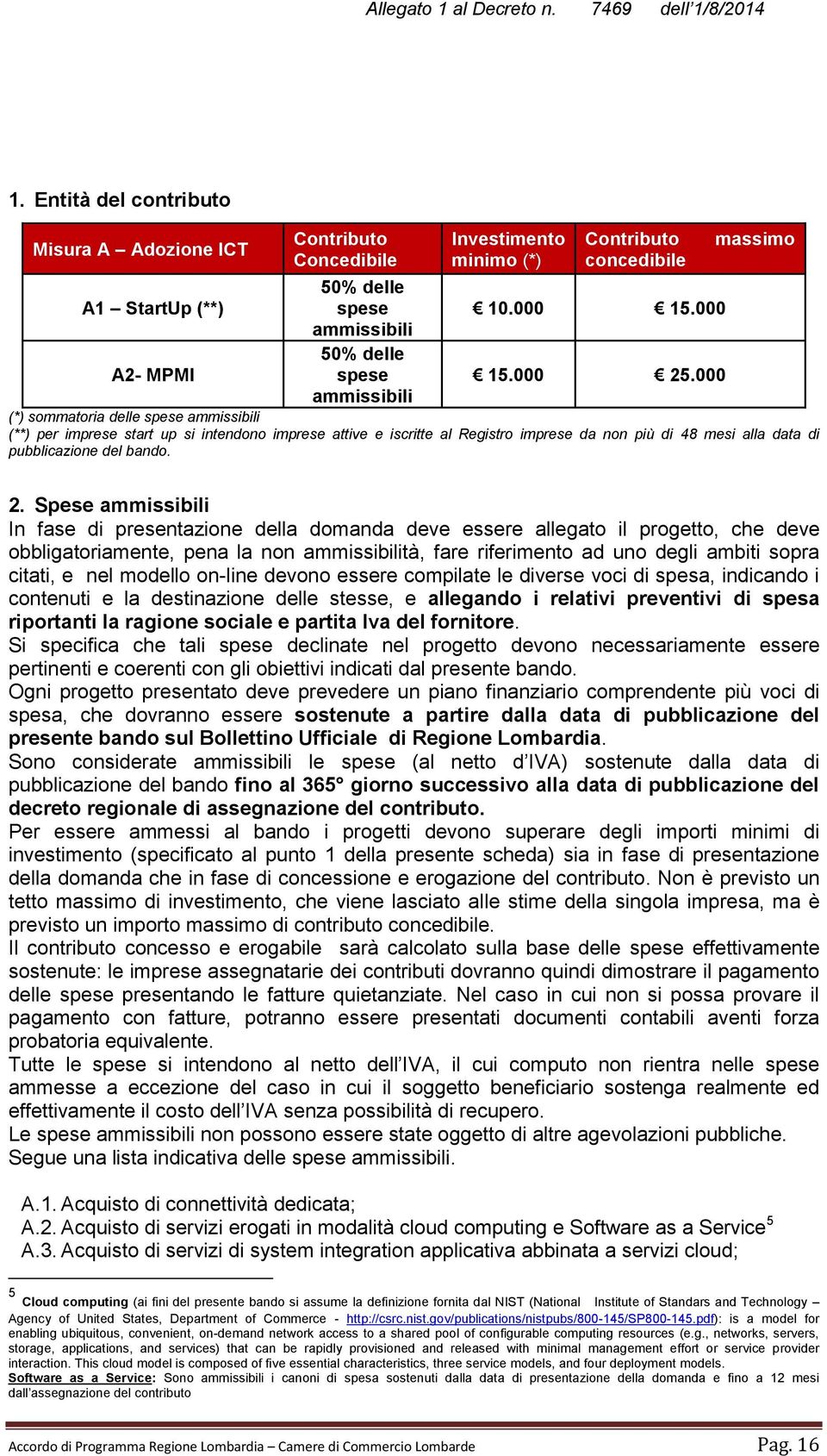 000 ammissibili (*) sommatoria delle spese ammissibili (**) per imprese start up si intendono imprese attive e iscritte al Registro imprese da non più di 48 mesi alla data di pubblicazione del bando.