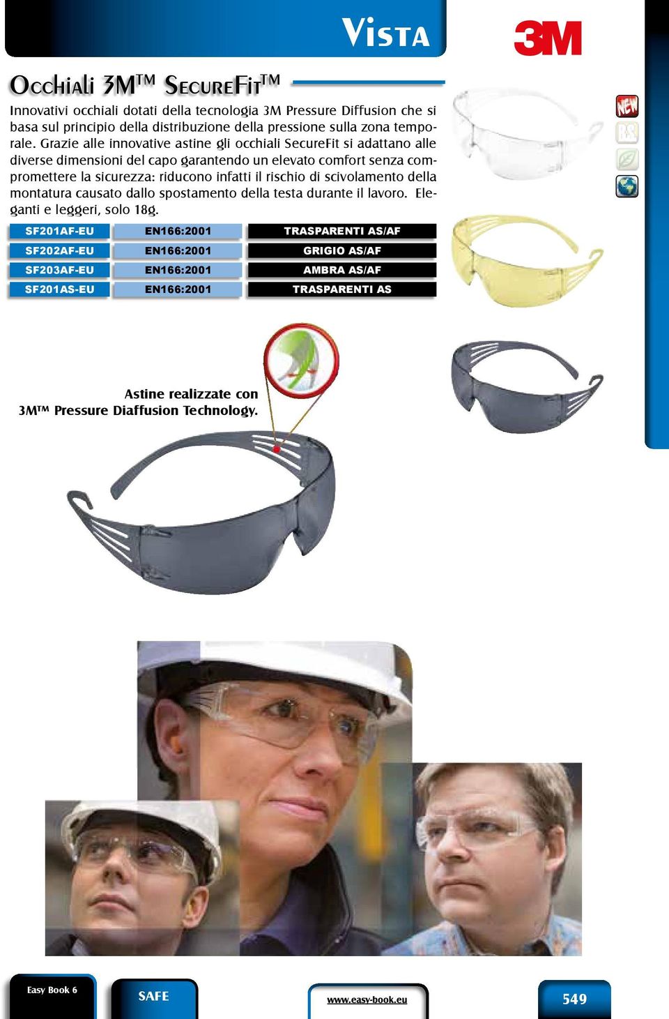 Grazie alle innovative astine gli occhiali SecureFit si adattano alle diverse dimensioni del capo garantendo un elevato comfort senza compromettere la sicurezza: riducono