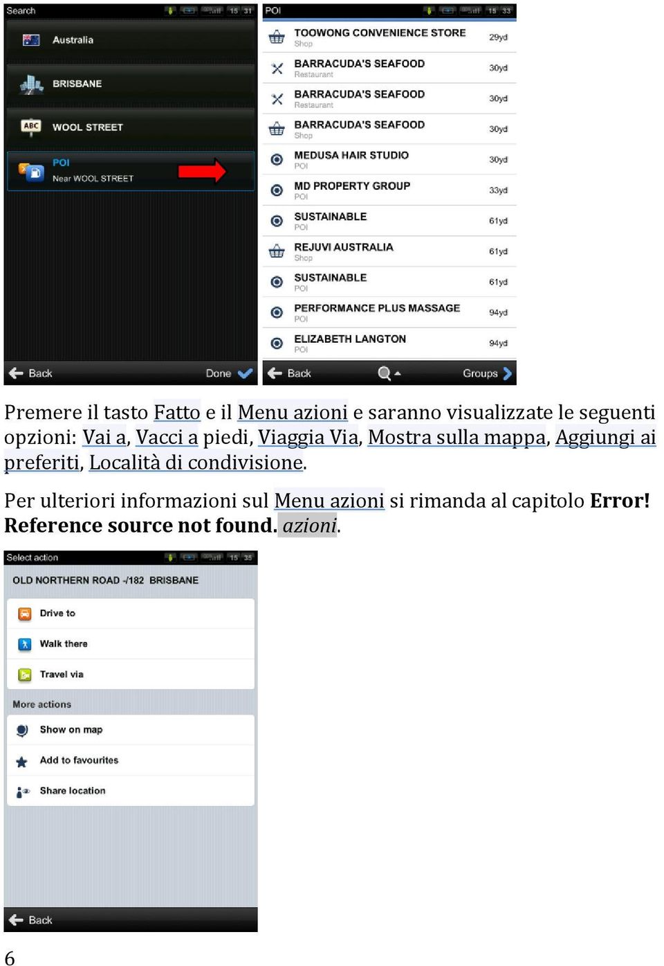 ai preferiti, Localit{ di condivisione.