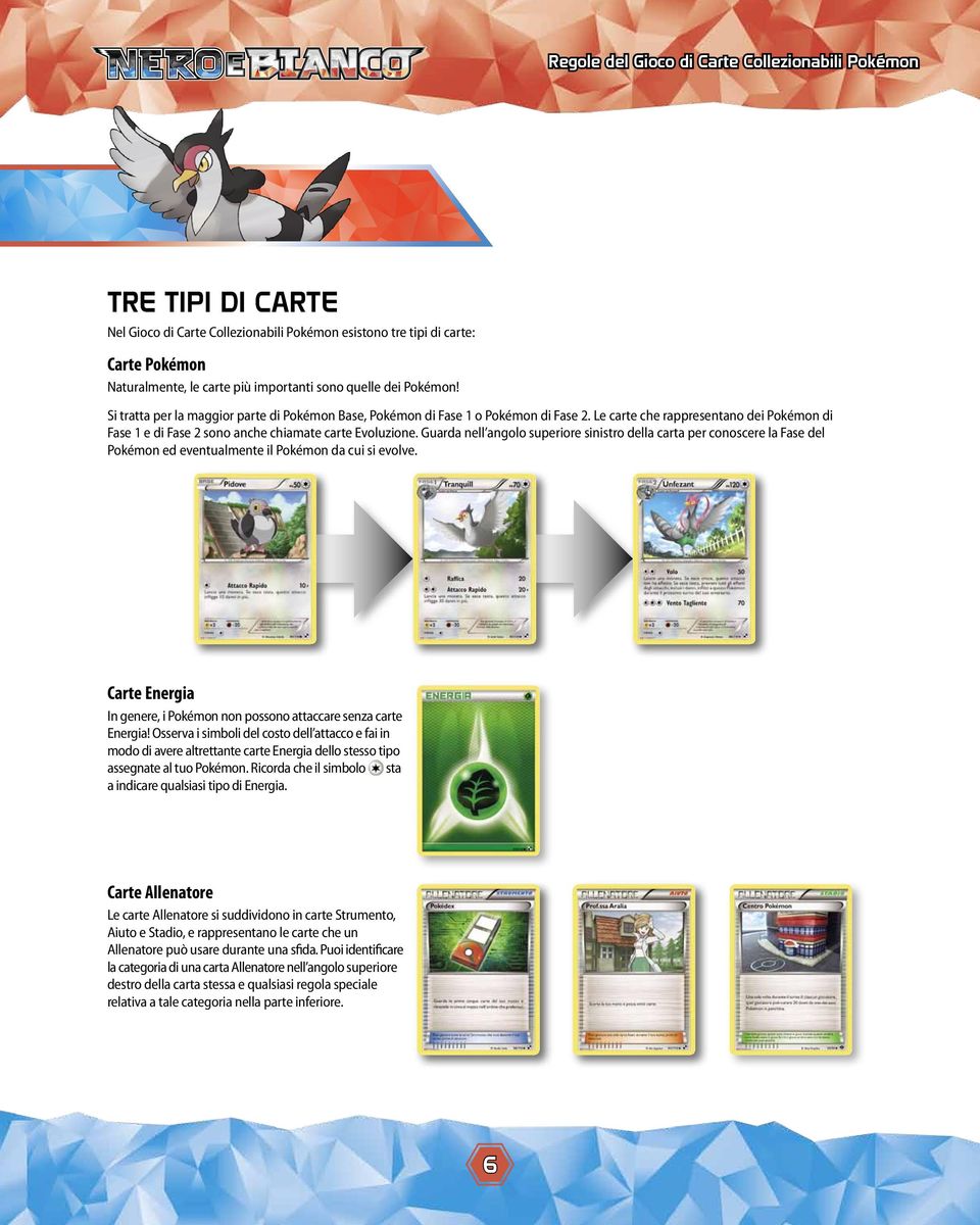 Guarda nell angolo superiore sinistro della carta per conoscere la Fase del Pokémon ed eventualmente il Pokémon da cui si evolve.