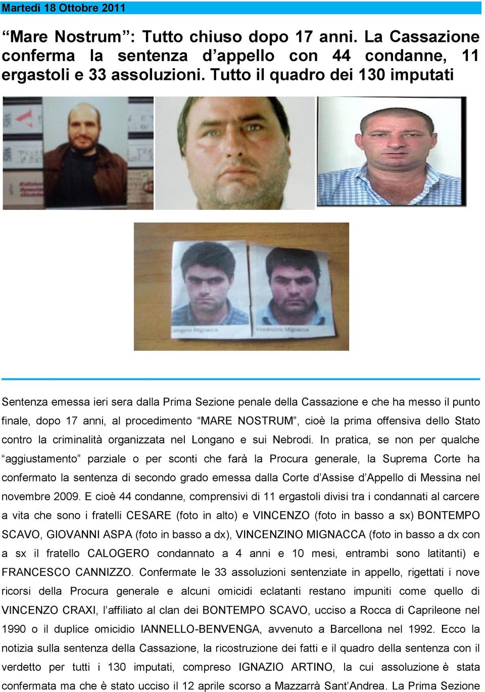 offensiva dello Stato contro la criminalità organizzata nel Longano e sui Nebrodi.