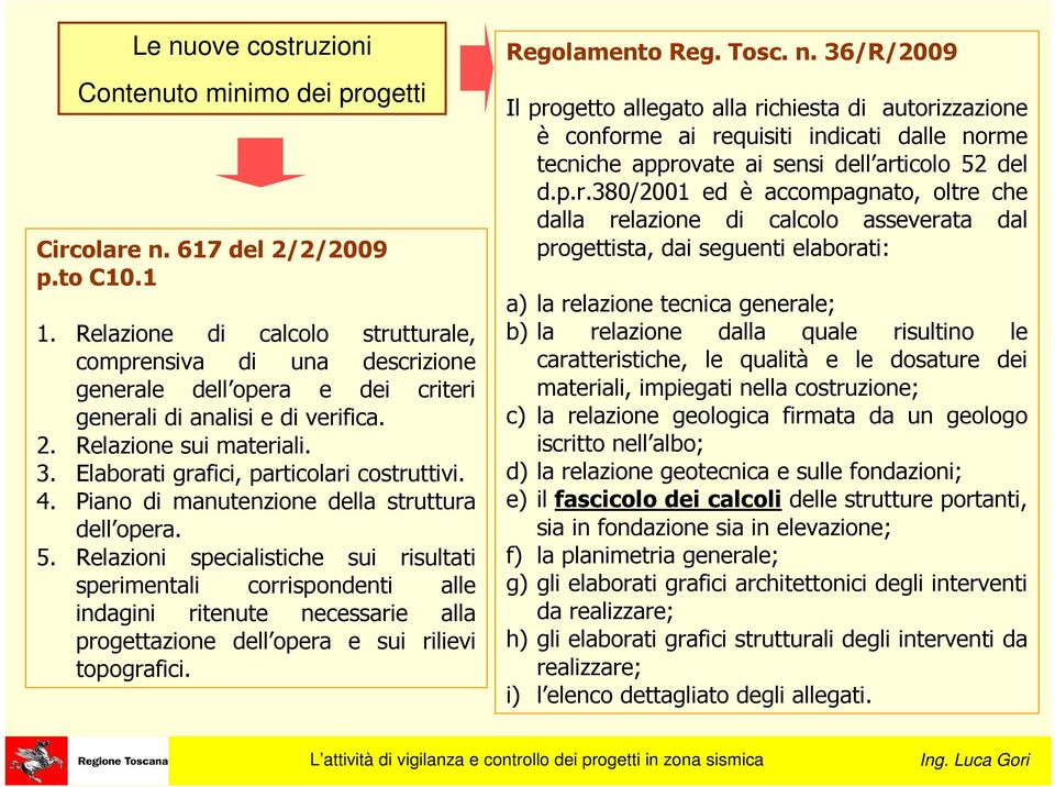 Elaborati grafici, particolari costruttivi. 4. Piano di manutenzione della struttura dell opera. 5.