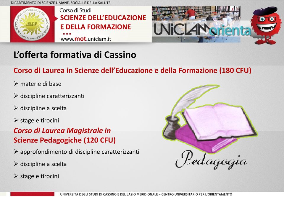 scelta stage e tirocini Corso di Laurea Magistrale in Scienze Pedagogiche (120