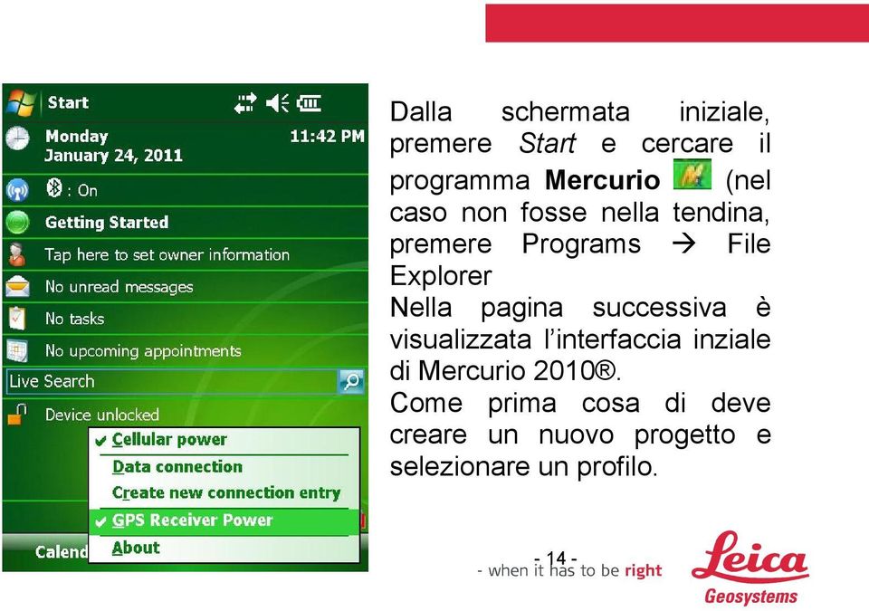 successiva è visualizzata l interfaccia inziale di Mercurio 2010.