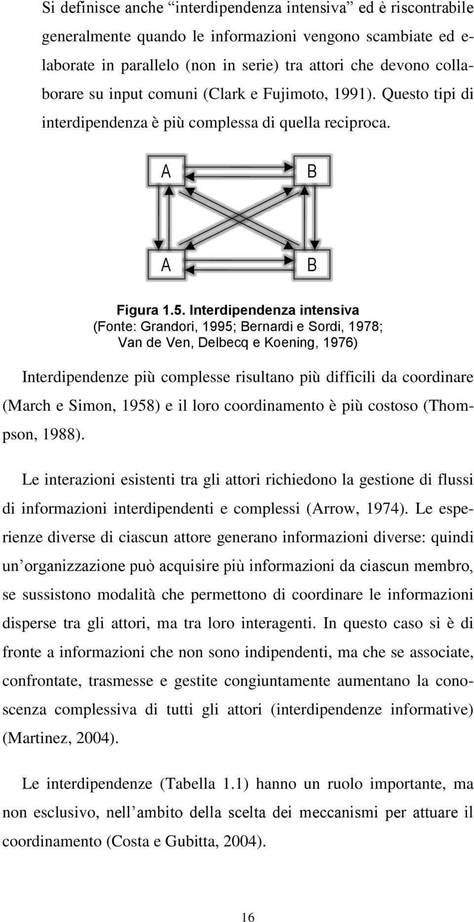 Interdipendenza intensiva (Fonte: Grandori, 1995; Bernardi e Sordi, 1978; Van de Ven, Delbecq e Koening, 1976) Interdipendenze più complesse risultano più difficili da coordinare (March e Simon,