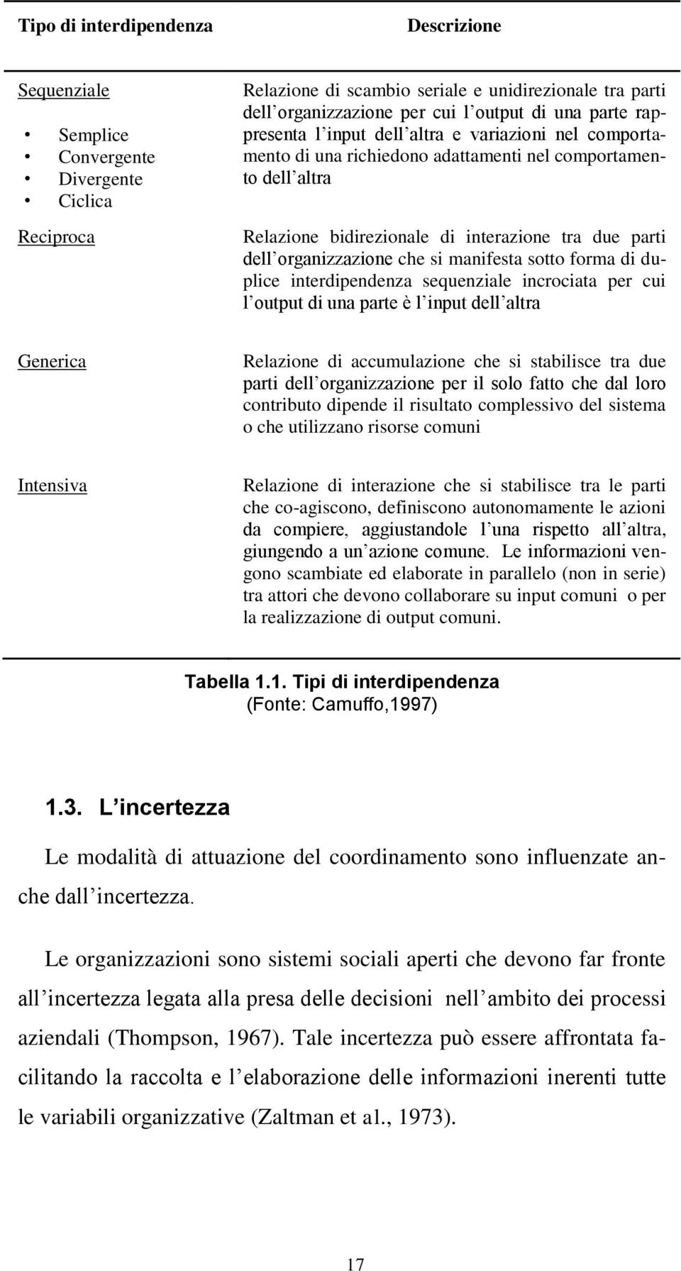 che si manifesta sotto forma di duplice interdipendenza sequenziale incrociata per cui l output di una parte è l input dell altra Generica Relazione di accumulazione che si stabilisce tra due parti