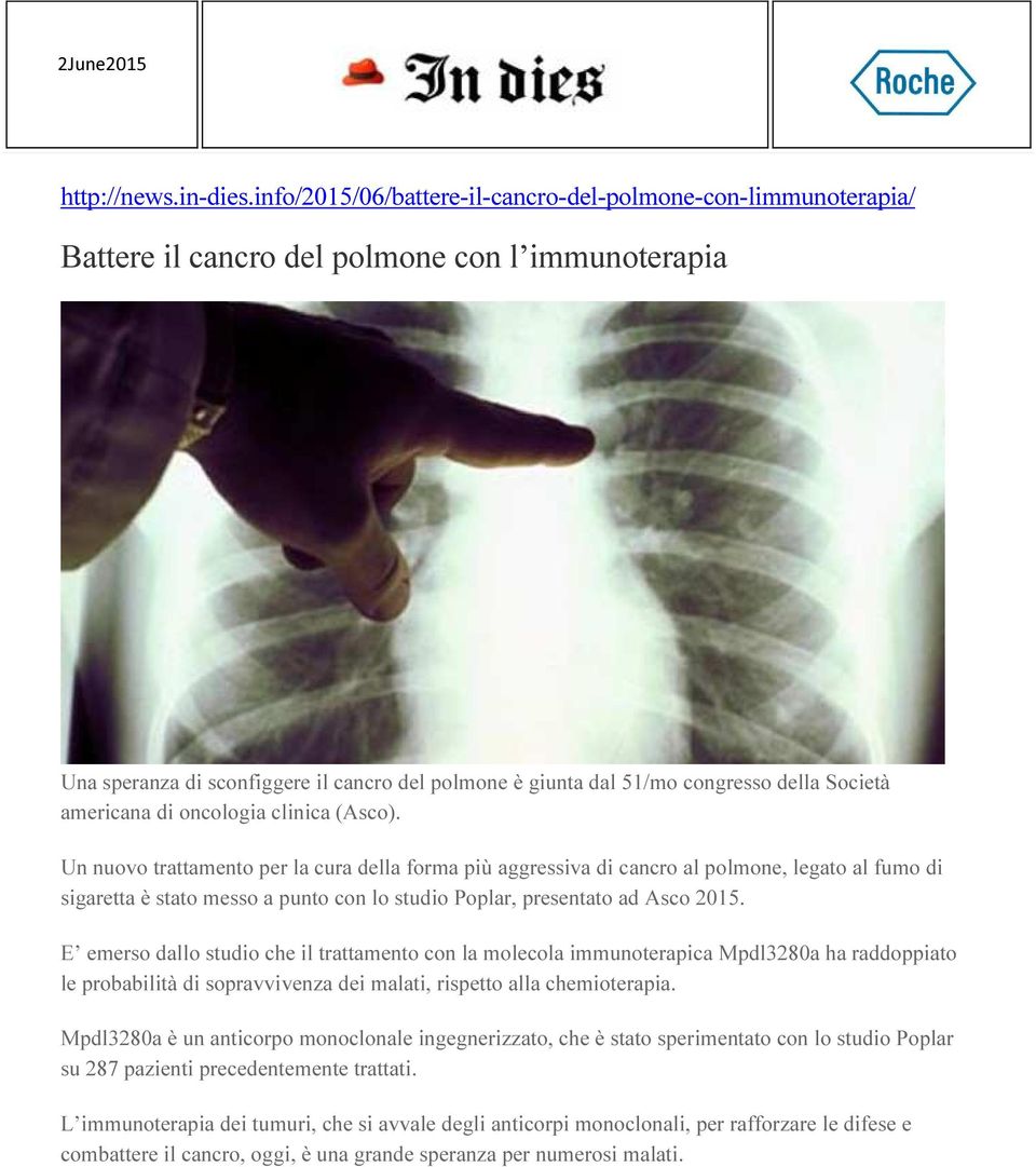 Società americana di oncologia clinica (Asco).