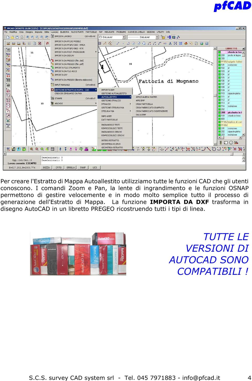 tutto il processo di generazione dell'estratto di Mappa.