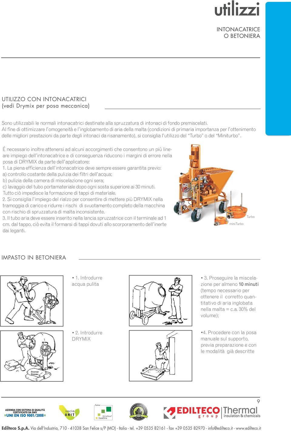 consiglia l utilizzo del Turbo o del Miniturbo.