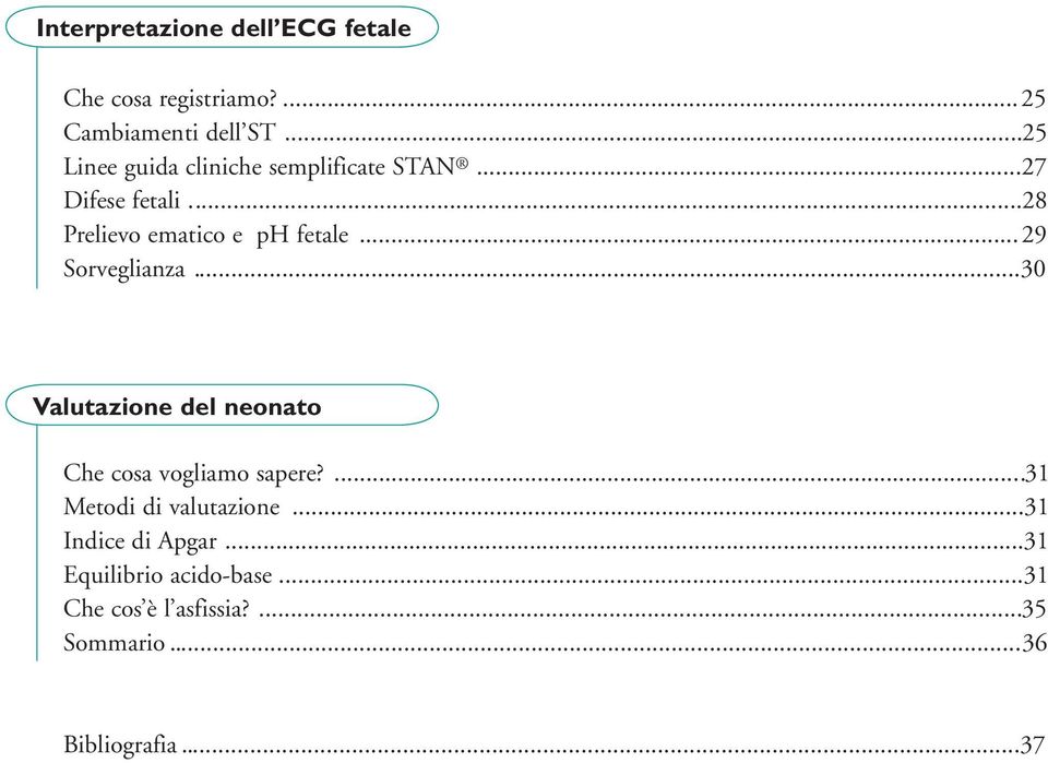 ..29 Sorveglianza...30 Valutazione del neonato Che cosa vogliamo sapere?...31 Metodi di valutazione.