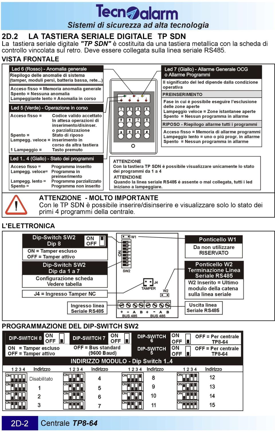 Deve essere collegata sulla linea seriale RS485.