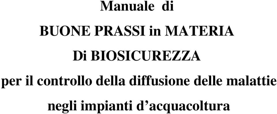 controllo della diffusione delle